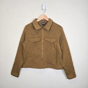 Patagonia Womens Better Sweater Zippered Fleece Chore Jacket Size S Raptor Brown